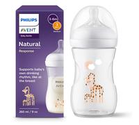 Avent Natural Response 260ml Bottle, 1m+, Giraffe BPA Free Baby Feeding