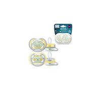Avent SCF376/01 2 Ultra Air Dummies, 18 Months and +, Orthodontic and BPA , Glow in The Dark