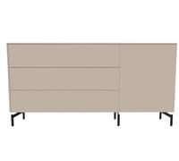 Aventa sideboard Müller Möbelwerkstätten preferred combination 1 melamine cashmere grey / metal base - MUELLER AVENTA KOM 1 KASCH FUS