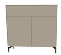 Aventa sideboard Müller Möbelwerkstätten Preferred combination 3 melamine stone grey / metal base - MUELLER AVENTA KOMBI 3 STEIN FUS