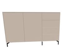 Aventa sideboard Müller Möbelwerkstätten preferred combination 4 melamine cashmere grey / metal base - MUELLER AVENTA KOMBI 4 KASCH FUS