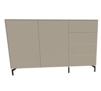 Aventa sideboard Müller Möbelwerkstätten preferred combination 4 melamine stone grey / metal base - MUELLER AVENTA KOMBI 4 STEIN FUS