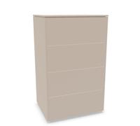 Aventa sideboard Müller Möbelwerkstätten preferred combination 7 melamine cashmere grey / plastic glides - MUELLER AVENTA KOMBI 7 KASCH KUN