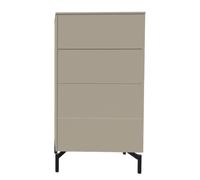 Aventa sideboard Müller Möbelwerkstätten preferred combination 7 melamine stone grey / metal base - MUELLER AVENTA KOMB 7 STEI FUS