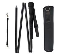 Aventik Fold-able Wading Staff Water Depth Safety Warning Sign Coated Stainless Steel Core T7075 Aluminum Body Corrosion Resistance (090-long handle wading staff)