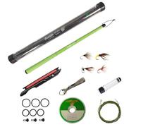 Aventik FreshStart Tenkara Fly Fishing Rod Combo(Green,2.1M/7FT)