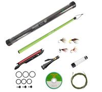 Aventik FreshStart Tenkara Fly Fishing Rod Combo(Green,2.4M/8FT)