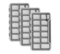 Aventik Slim Waterproof Fly Box with Magnetic Insert Clear Lid Fly Fishing Storage Case Multiple CompartmentsPocket Size for Flies & Hooks 7.36X4.02X0.63inch (3PC-H046-12C:7.36"L x 4.02"W x 0.63"H)