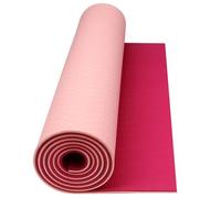 Avento Fitness Mat Yoga Duo-Tone Yoga Mat, Light Pink/Fuchsia, 173x61 cm