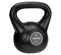 Avento Plastic Concrete 8kg Kettlebell Black 8 kg