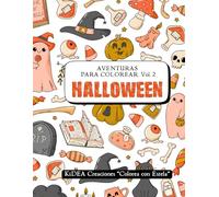 Aventuras para colorear: Halloween (Vol. 2): Libro para colorear para niños y niñas de 6 a 12 años | KiDEA Creaciones - Colorea con Estela