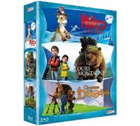 Aventure animation : Niko le petit renne; L'ours montagne; Chasseurs de dragons [Blu-ray]