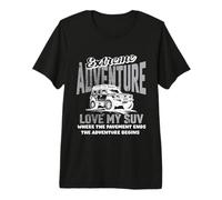 Aventure Begins Where the Pavement Ends Love My SUV car Premium T-Shirt