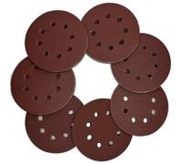 Aventurine 72pcs Sanding Discs, 125mm/5-inch Sandpaper Set, Hook and Loop, 8 Holes, 40/60/80/120/180/240/320 Mixed Grits Assorted for Random Orbital Sander