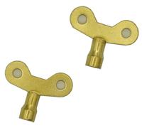 Aventurine Radiator Bleed Key - Radiator Valve Clock Key for Bleeding and Air Vent- 6mm Internal Square Key - Made of Solid Brass- Pack of 2
