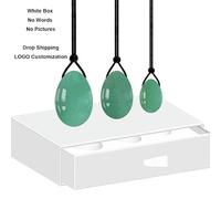 Aventurine Yoni Egg Kege Ball 100% Natural Jade Women Kegel Exerciser Drilled and Undrilled Feminine Balls-Drilled Egg Box-W