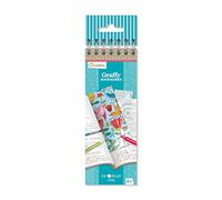 Avenue Mandarine - Ref GY038O - Graffy Bookmark Colouring Pad - Mandala & Flower Designs - Spiralbound Notebook, 14.5cm x 6cm, 24 Bookmarks to Colour, 12 Designs, 250gsm Paper
