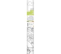 Avenue Mandarine GY083C - One paper roll Graffy Roll pre-printed poster 5m x 35cm (50cm drawing repeated 10 times) - From age 4 - ECOLOGICAL CITY THEME