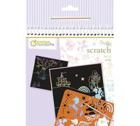 Avenue Mandarine GY161C - A Graffy Scratch Booklet of 24 pre-Printed Scratch Cards + 1 Stencil and Wooden Stylus Included - from Age 5 - Unicorn Theme