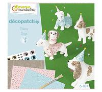 Avenue Mandarine KC134C - One Children's Creative set - Decopatch technique - From 6 years old - DOGS - Children's Creative and Leisure Activity - DIY