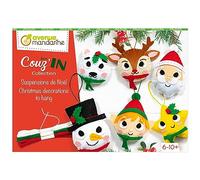 Avenue Mandarine KC157C - A Creative Children's Box - 6 Mini Couz'in Characters to sew and Hang - from Age 6 - Christmas Decorations - Leisure Activity - DIY