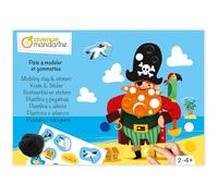 Avenue Mandarine KC169C - Coffret créatif Enfant - PATES A Modeler ET GOMMETTES - À partir de 2 ans - Pirates