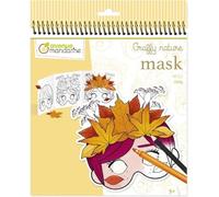 Avenue Mandarine MASK GY151C Graffy Nature Trio Colouring Book - 12 Pre-Cut Masks x 3 Designs - From 5 Years