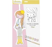 Avenue Mandarine PP041C - Children's Creative Kit - Printed Cotton Doll to Paint - From 6 Years - CHLOÉ - Children's Creative and Leisure Activity - DIY