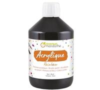 Avenue Mandarine RB0250500100C - Matte Acrylic Paint RAINBOW - 500 ml jar - Black Colour - Children's Creative and Leisure Activity - DIY Painting Accessories
