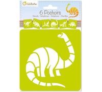 Avenue Mandarine - Ref 42449MD - Stencil Set - Dinosaur Designs - 6 Stencils Pe