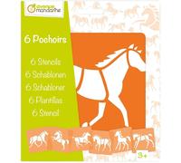 Avenue Mandarine - Ref 42644O - Stencil Set - Horse Designs - 6 Stencils Per Pa