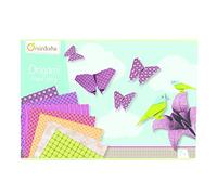 Avenue Mandarine - Ref 42720O - Origami 'Paper Story' Activity Box - Contains 20 Sheets, 15 x 15cm, Printed Patterns, Sheet of Stickers Included, Suitable for Ages 7-12+