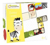 Avenue Mandarine - Ref 42764O - Dominos Game - Animals and Textures - Develops Observation & Association Skills, Small Magnetic Box Suitable for Transporting, Suitable for Ages 3+