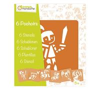 Avenue Mandarine - Ref 42838O - Stencil Set - Knight Designs - 6 Stencils Per Pack, Translucent for Easy Placement, Compatible with Felt Tips, Pencils, Paint & More