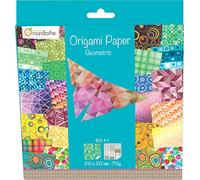 Avenue Mandarine - Ref 52501MD - Origami Sheet Pack - Geometric Patterns - 60 Fully Printed Sheets, 20 x 20cm, Eye Sticker Sheet Included, 70gsm Paper, Suitable for Ages 7+
