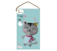 Avenue Mandarine - Ref 52654O - Little Couz'in Sewing Introductory Activity Box - Tina the Cat - Includes Felt, Thread, Wadding, Full Instructions Supplied, Suitable for Ages 6+