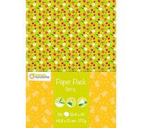 Avenue Mandarine - Ref CC040C - Paper Pack (A5) - Spring - 96 Sheets, 24 Different Designs, Printed Patterns on 170gsm Paper, Suitable for DIY Projects