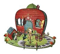 Avenue Mandarine - Ref CO118O - Puzzle Decor 3D Scene Playset - Gypsy Caravan - 3 Characters & Set to Assemble, 3D Puzzle, 36 x 28 x 26cm, Suitable for Ages 4-6+