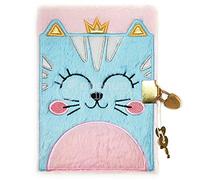 Avenue Mandarine - Ref CO208C - Fur Secret Diary with Padlock Closure - Cat Design - 240 Ruled Pages, 125 x 170mm, Supplied with 2 Keys, Suitable for Ages 6+