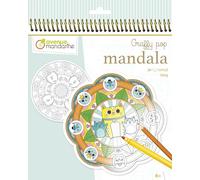 Avenue Mandarine - Ref GY030O - Graffy Pop Mandala Colouring Book - Animal Designs - Easy-to-Detach Pre-Cut Shapes, 250gsm Drawing Paper, 36 Sheets, 12 Designs, Suitable for Ages 6+