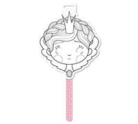 Avenue Mandarine - Ref GY057O - Graffy Stick Mask to Colour & Customise - Princess - 220 x 395mm, Clairefontaine Drawing Paper, Ideal for Parties, Suitable for Ages 5+