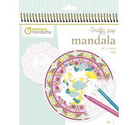 Avenue Mandarine - Ref GY071C - Graffy Pop Mandala Colouring Book - Magical Designs - Easy-to-Detach Pre-Cut Shapes, 250gsm Drawing Paper, 36 Sheets, 12 Designs, Suitable for Ages 6+