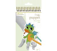 Avenue Mandarine - Ref GY096C - Graffy Pre-Cut Finger Puppets to Colour In & Play - Fantastic Animals - Spiral Notebook, 250gsm Clairefontaine Paper, 24 Cards, 12 Designs