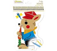 Avenue Mandarine - Ref GY111C - Graffy Nimo Spiral Colouring Book - Rabbit Designs - 24 Colouring Pages, 15 x 25.5cm, 160gsm Drawing Paper, 12 Designs, Suitable for Ages 3+