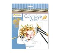 Avenue Mandarine - Ref GY124C - Coloriage Wild No. 6 - Adult Colouring Book Featuring Artwork from Emmanuelle Colin - 20cm x 20cm, 28 Sheets, 14 Designs, 250gsm Drawing Paper