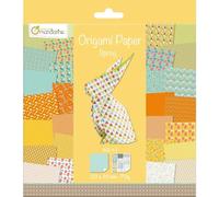 Avenue Mandarine - Ref OR505O - Spring' Origami Sheet Pack - Spring - 20 x 20cm Sheets, 60 Pre-Printed Sheets, Sticker Sheet Provided, Suitable for Ages 7+