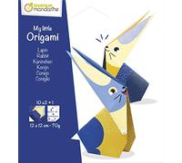 Avenue Mandarine - Ref OR507C - My Little Origami - Make a Rabbit - 70gsm Paper, 20 Sheets, 2 Designs, Folding Instructions to Make Animal Model, Suitable for Ages 5+, Assorted Colours, Large