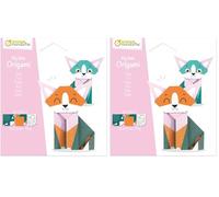 Avenue Mandarine - Ref OR508C - My Little Origami - Make a Cat - 70gsm Paper, 20 Sheets, 2 Designs, Folding Instructions to Make Animal Model, Suitable for Ages 5+ (Pack of 2)