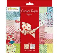 Avenue Mandarine - Ref OR514C - Origami Sheets Pack - Japanese Designs - 20 x 20cm, 70gsm Paper, 30 Designs, Sticker Sheet for Eyes Included, Suitable for Ages 7+