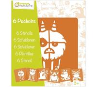 Avenue Mandarine - Ref PO011C - Stencil Set - Monster Designs - 6 Stencils Per Pack, Translucent for Easy Placement, Compatible with Felt Tips, Pencils, Paint & More